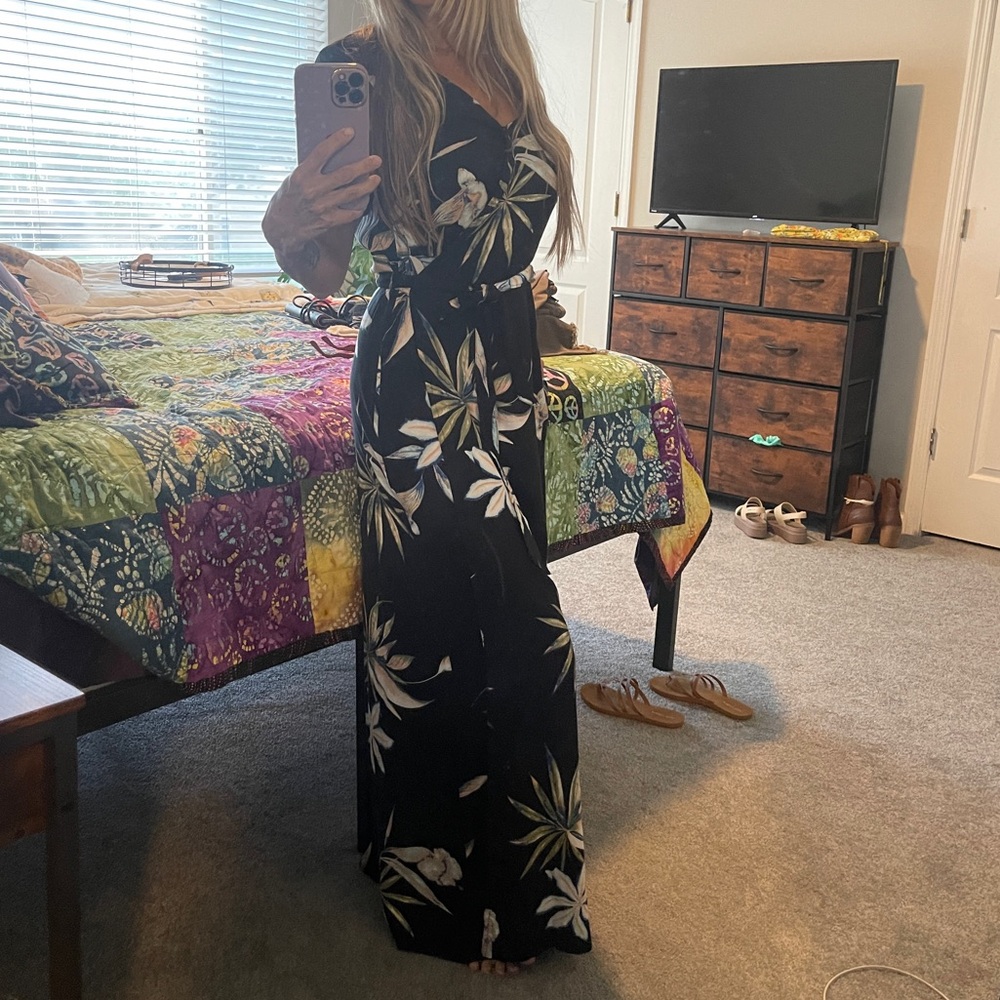 Roxy tropical wrap dress